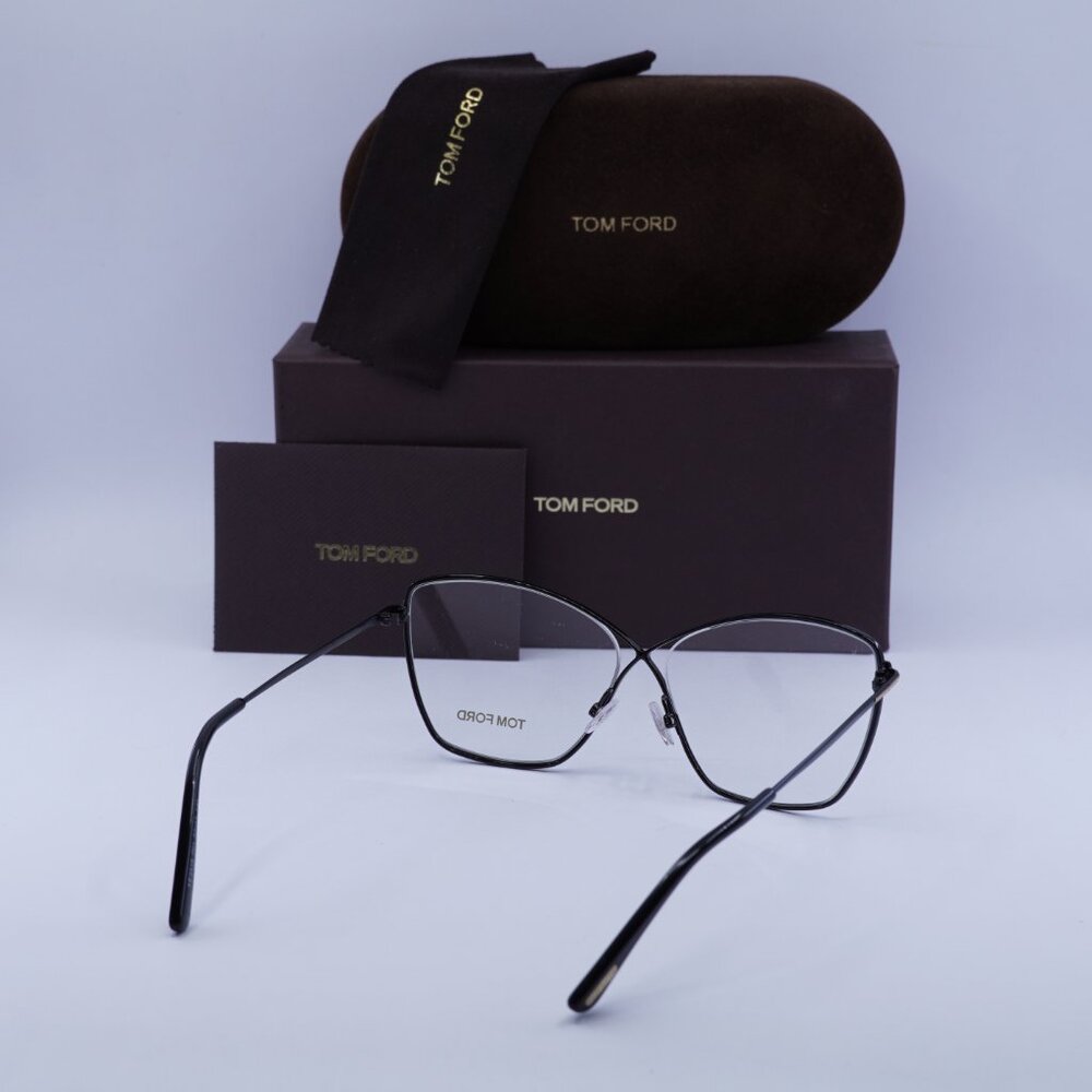 🕶️ New Tom Ford TF5518 001 Eyeglasses - Black Frame 57mm - Picture 10 of 10
